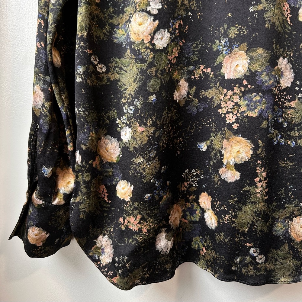 New VINCE 100% Silk Rose Field Blouse - Picture 8 of 11